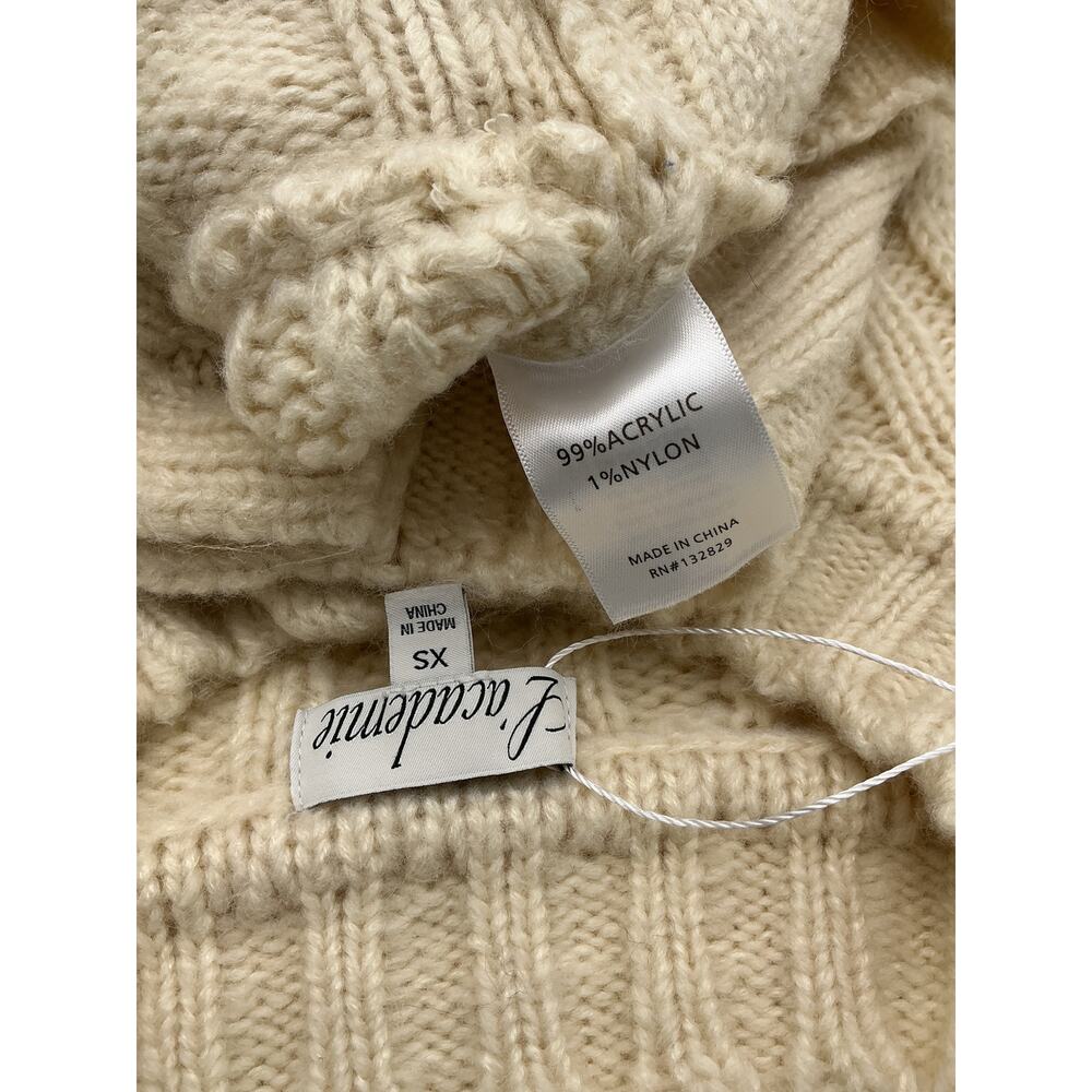 L'Academie Cozy Beige Eleni Cardigan Size XS - Picture 4 of 4